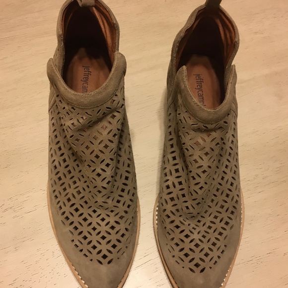 Jeffrey Campbell Taupe Suede Booties - Picture 2 of 4